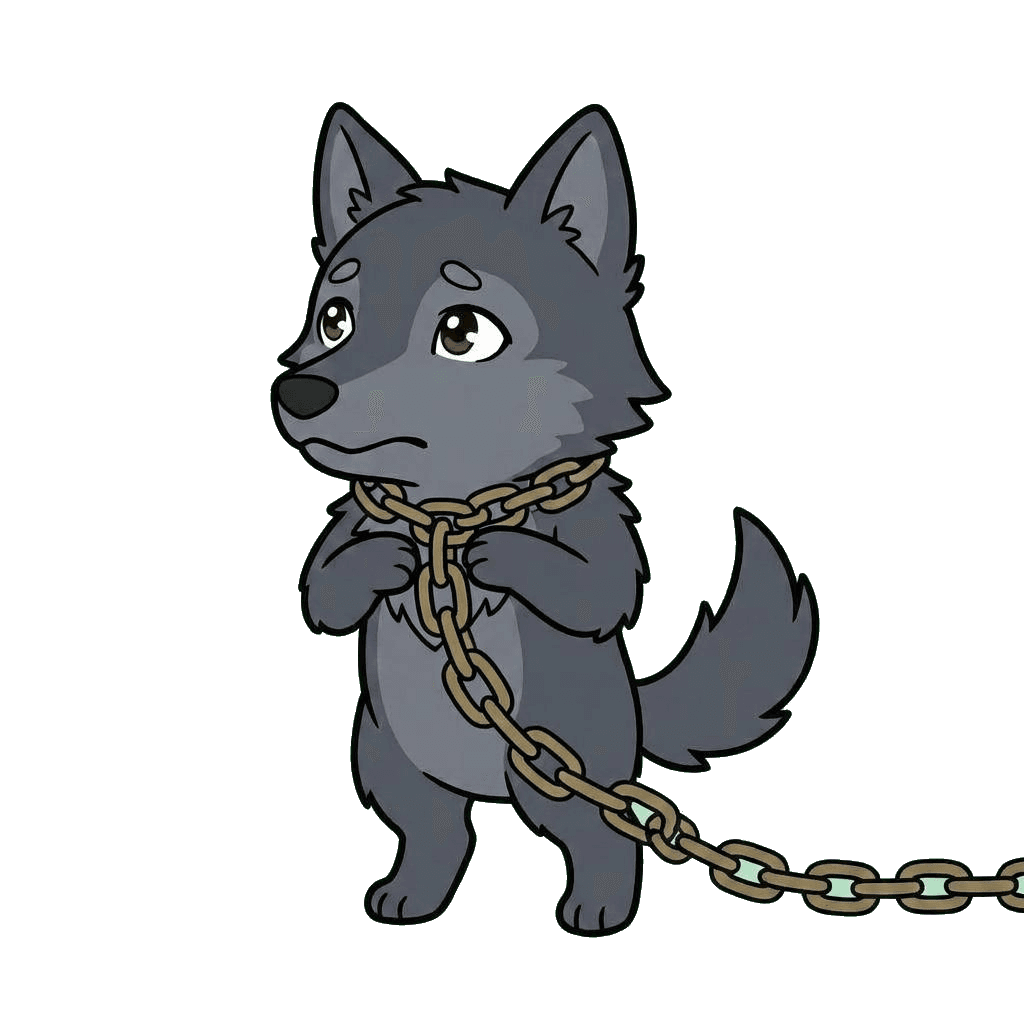 鎖つき狼