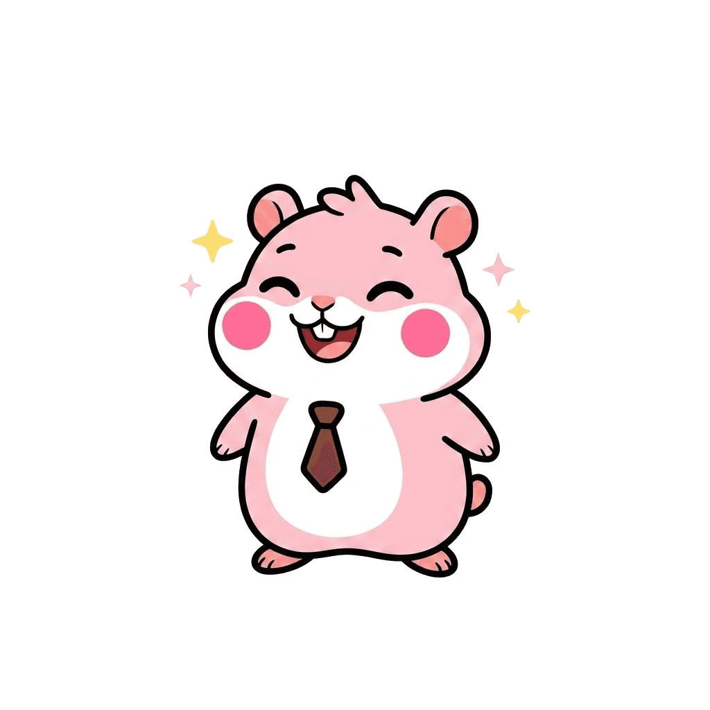 幸せなハムスター